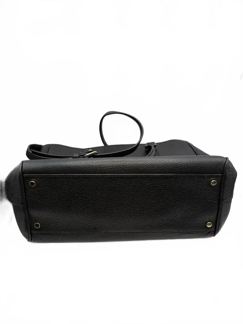 Kate Spade Mulberry Street Leighann Black Pebbled Leather Satchel Tote Bag Purse